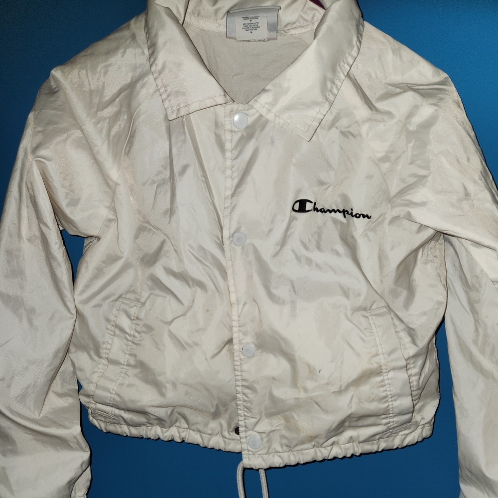 Champion cropped windbreaker jacket size xs women's